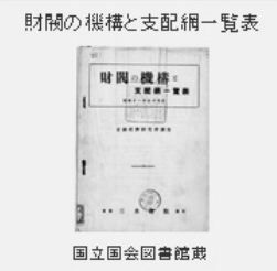 財閥の機構と支配網一覧表